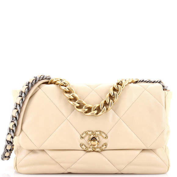 Chanel Large 19 Flap Bag Quilted Leather - Picture 1 of 6